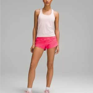 Pink 2.5 inch inseam lulu lemon speed up shorts